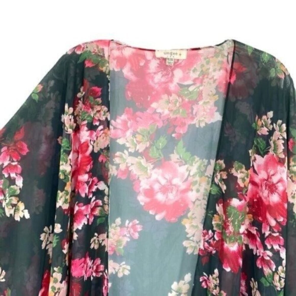 Umgee Floral Boho Tassel Kimono Top - Picture 9 of 16